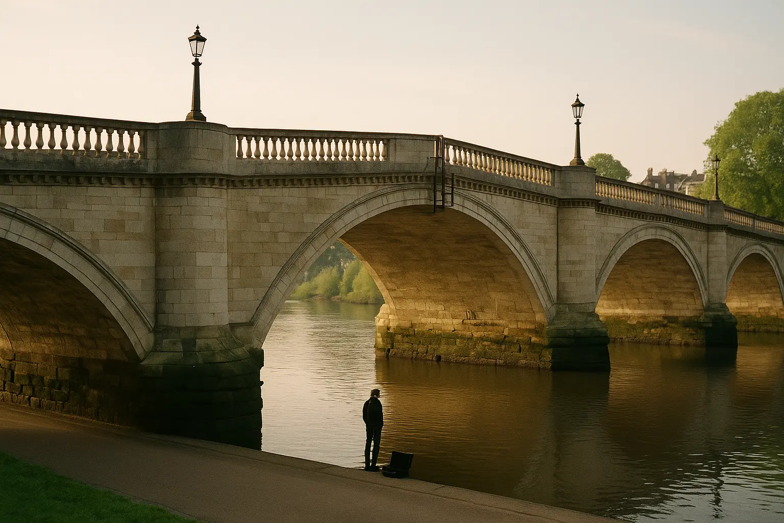 The musician on Richmond Bridge knows something about sound