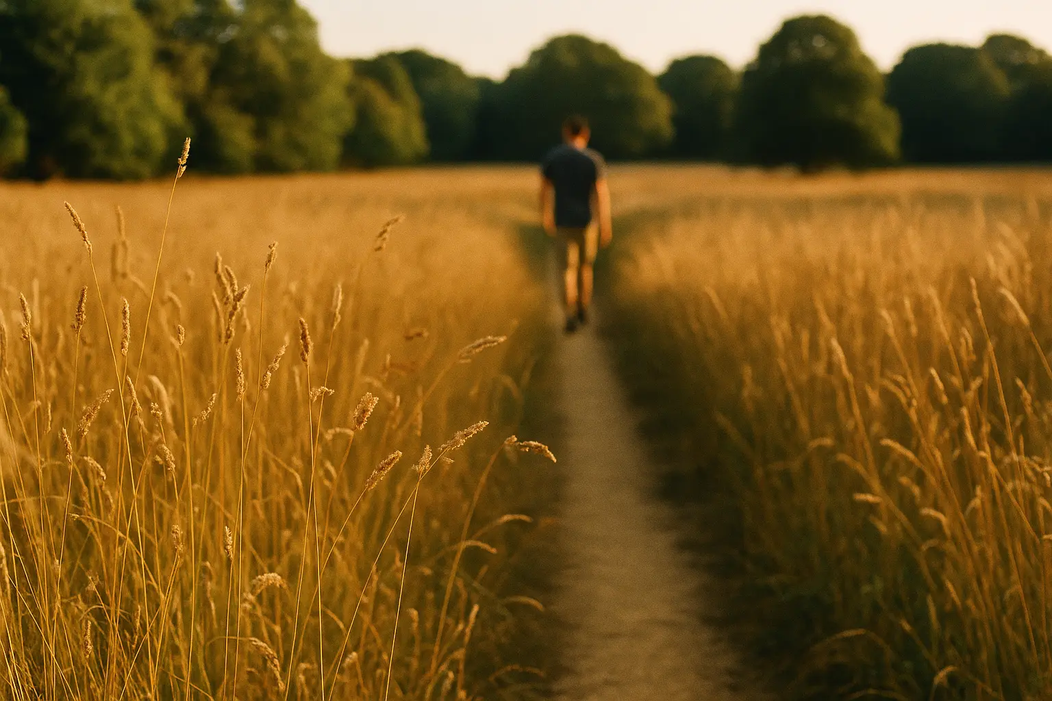 The path down to Petersham through summer meadows