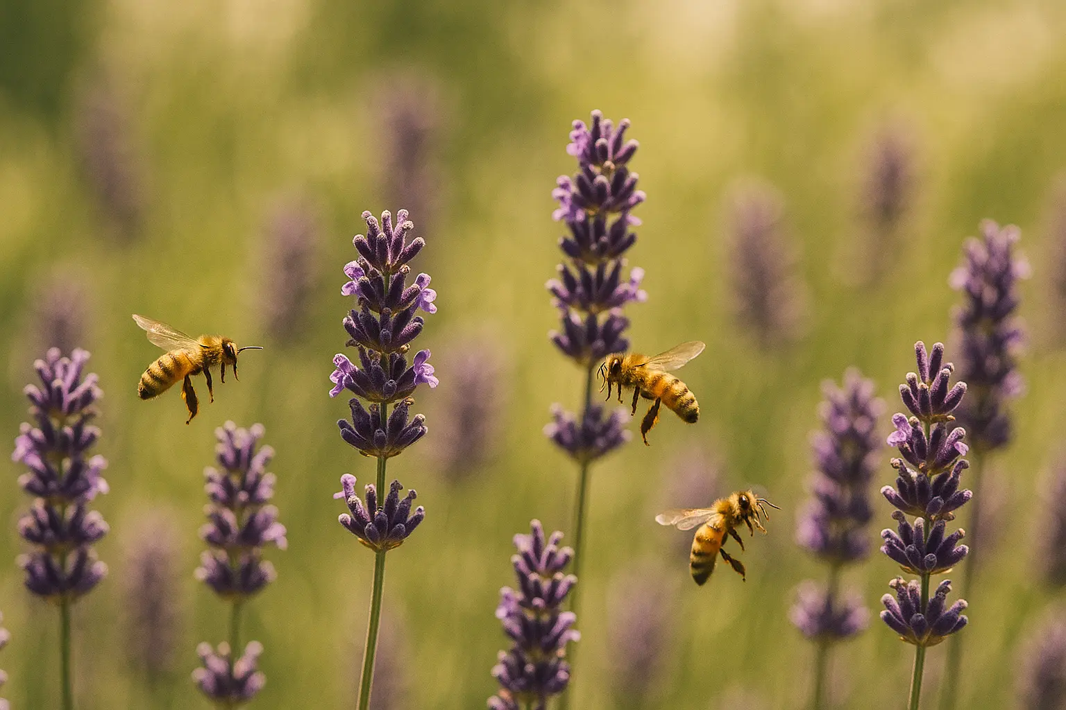The lavender is out in Richmond gardens and the bees are everywhere