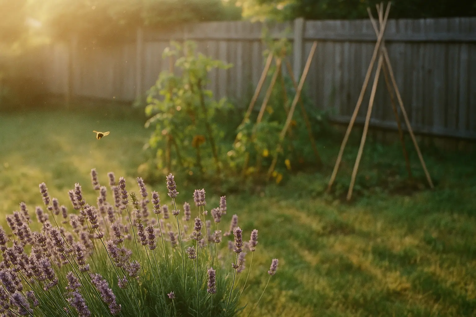 The garden in Richmond at its most full of promise